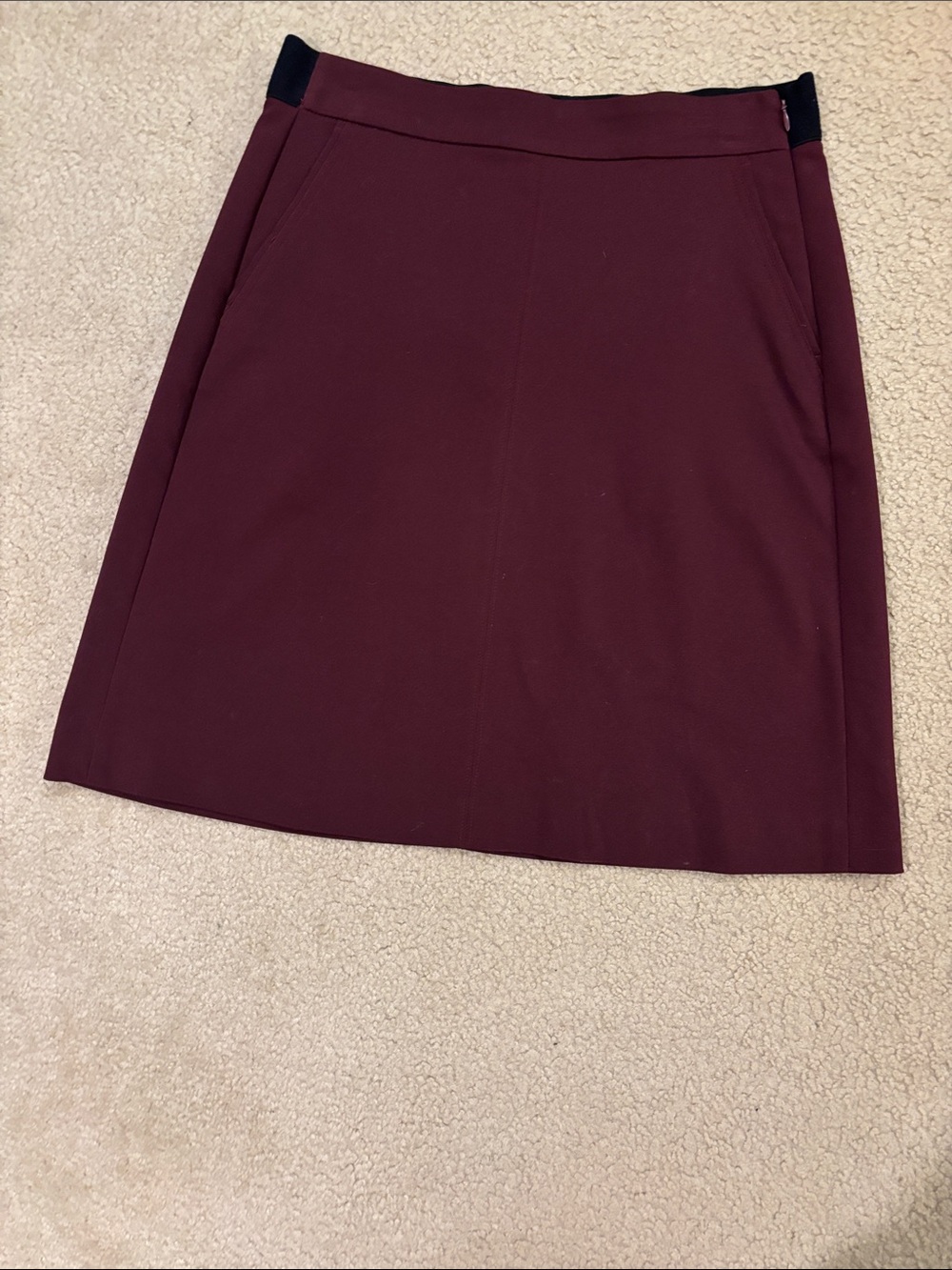 Liz Claiborne Wine A-Line Skirt with pockets